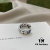 Gucci Gucci 925 Sterling Silver Large Triple G Interlocking Ear Cuff
