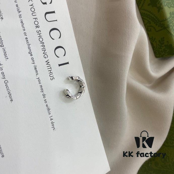 Gucci Gucci 925 Sterling Silver Small Double G Interlocking Ear Cuff
