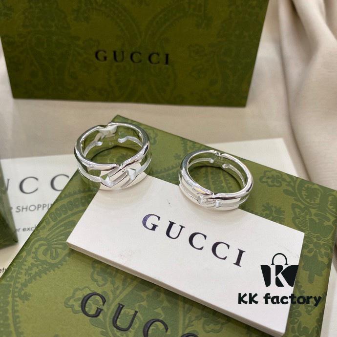692ff13899f2d84055c8d777 Gucci 925 Sterling Silver Double G Interlocking Ring