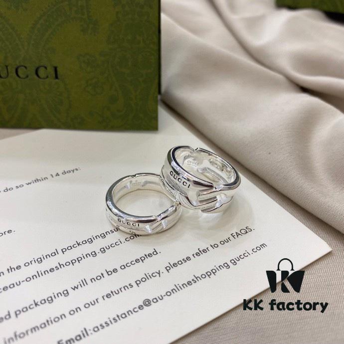 692ff13899f2d84055c8d779 Gucci 925 Sterling Silver Double G Interlocking Ring