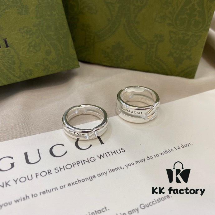 692ff13a99f2d84055c8d77b Gucci 925 Sterling Silver Double G Interlocking Ring
