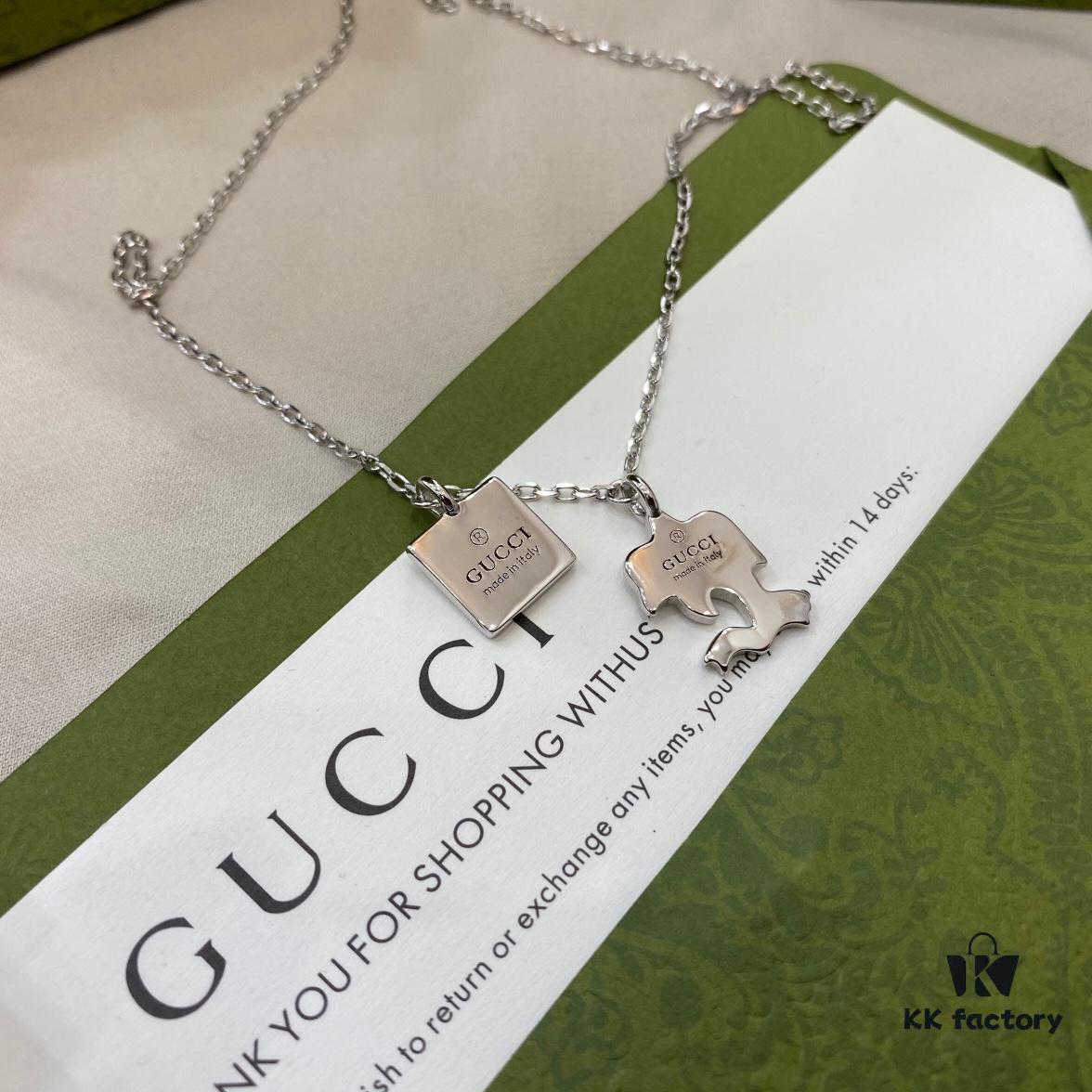 Gucci Dolphin Pendant Necklace in 925 Sterling Silver
