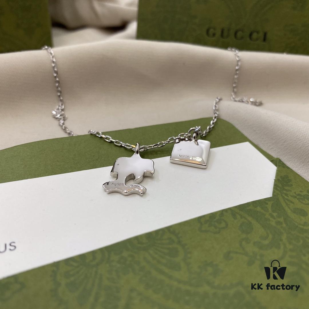 Gucci Dolphin Pendant Necklace in 925 Sterling Silver