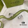 Gucci 925 Sterling Silver Double G Twisted Retro Couple Ring