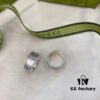 Gucci 925 Sterling Silver Double G Twisted Retro Couple Ring