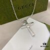 Gucci Gucci 925 Sterling Silver Cross Necklace