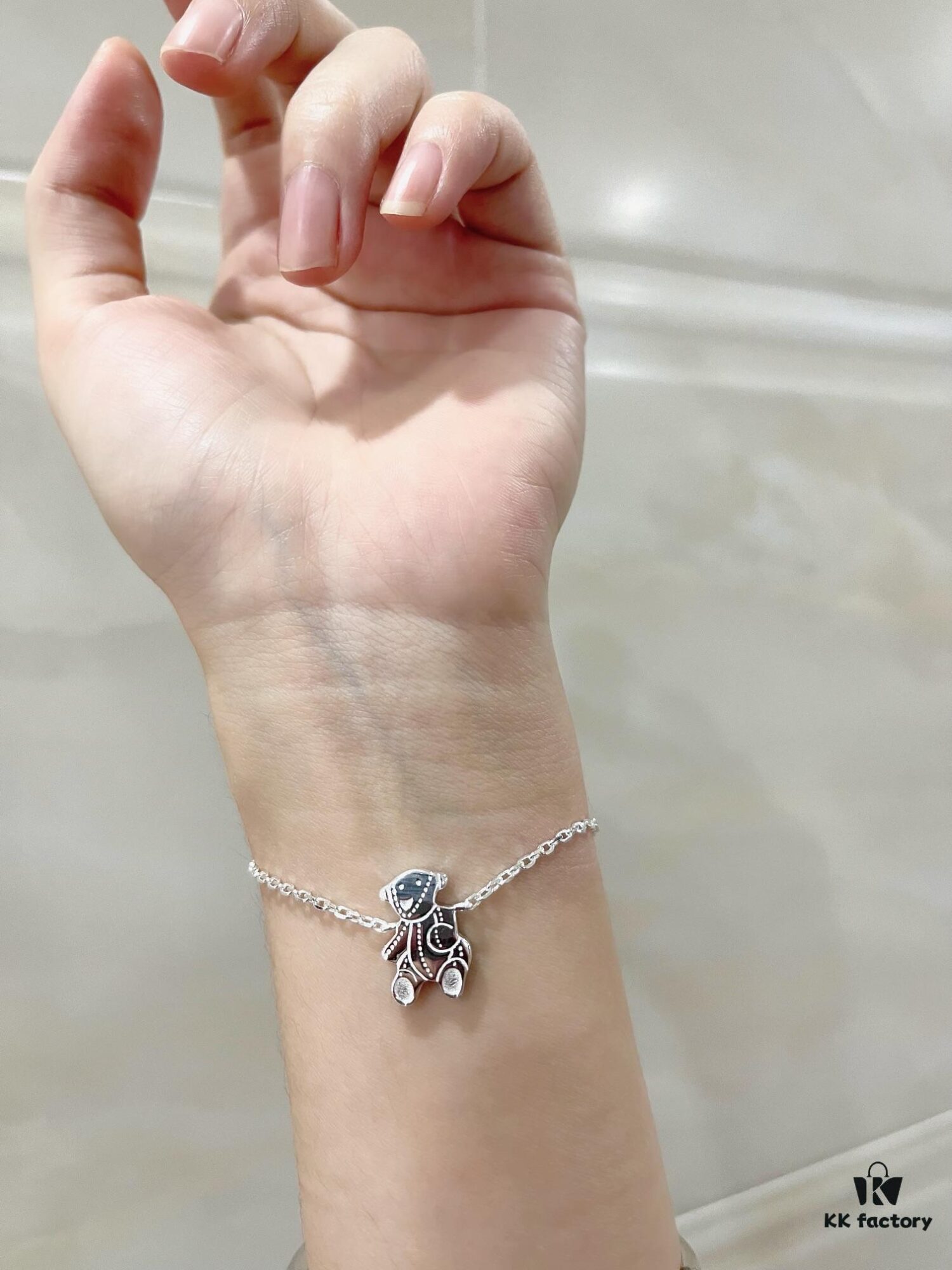 Gucci Bear Stretch Bracelet in 925 Sterling Silver