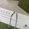 Gucci 925 Sterling Silver Interlocking Double G Enamel Red Heart Bracelet