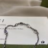 Gucci Interlocking Double G Enamel Blue Heart Bracelet in 925 Sterling Silver