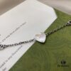 Gucci Interlocking Double G Enamel Blue Heart Bracelet in 925 Sterling Silver