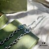 Gucci 925 Sterling Silver Double G Enamel Interlocking Vintage Necklace