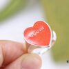 Gucci Enamel Letter Heart Fashion Ring