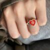 692ff19799f2d84055c8d810 Gucci Interlocking Double G Enamel Heart Fashion Ring