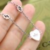 692ff19999f2d84055c8d816 New Arrival💗 Gucci Interlocking Double G Red Enamel Heart Bracelet