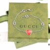 692ff19a99f2d84055c8d817 New Arrival💗 Gucci Interlocking Double G Red Enamel Heart Bracelet
