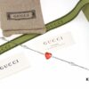 692ff19b99f2d84055c8d81a New Arrival💗 Gucci Interlocking Double G Red Enamel Heart Bracelet