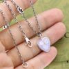 692ff19d99f2d84055c8d81f New Arrival💗 Gucci Interlocking Double G Blue Enamel Heart Necklace