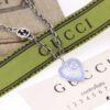 692ff19d99f2d84055c8d821 New Arrival💗 Gucci Interlocking Double G Blue Enamel Heart Necklace