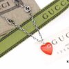 692ff1a299f2d84055c8d828 New Arrival💗 Gucci Interlocking Double G Red Enamel Heart Necklace