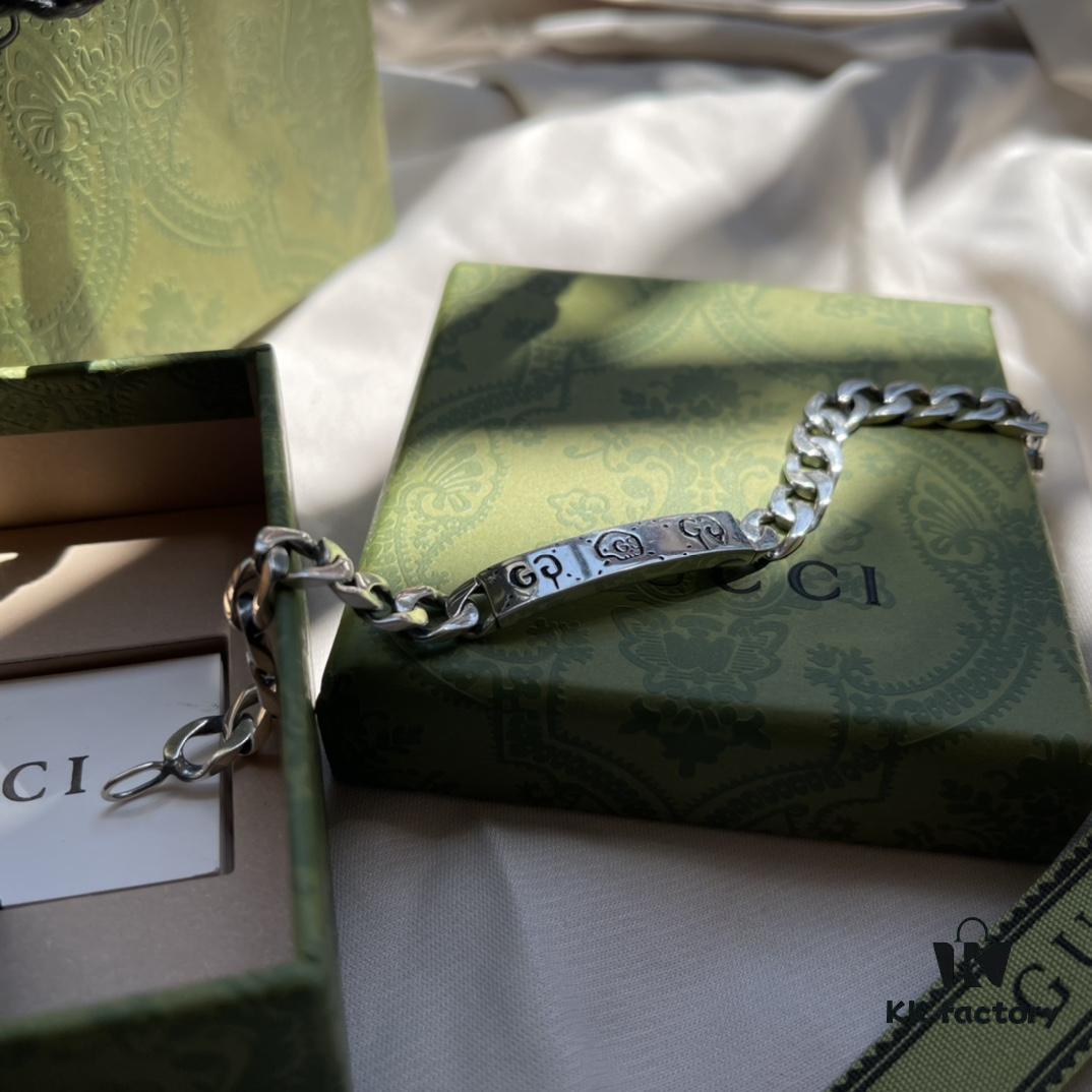 Gucci 925 Sterling Silver Skull Vintage Couple Bracelet
