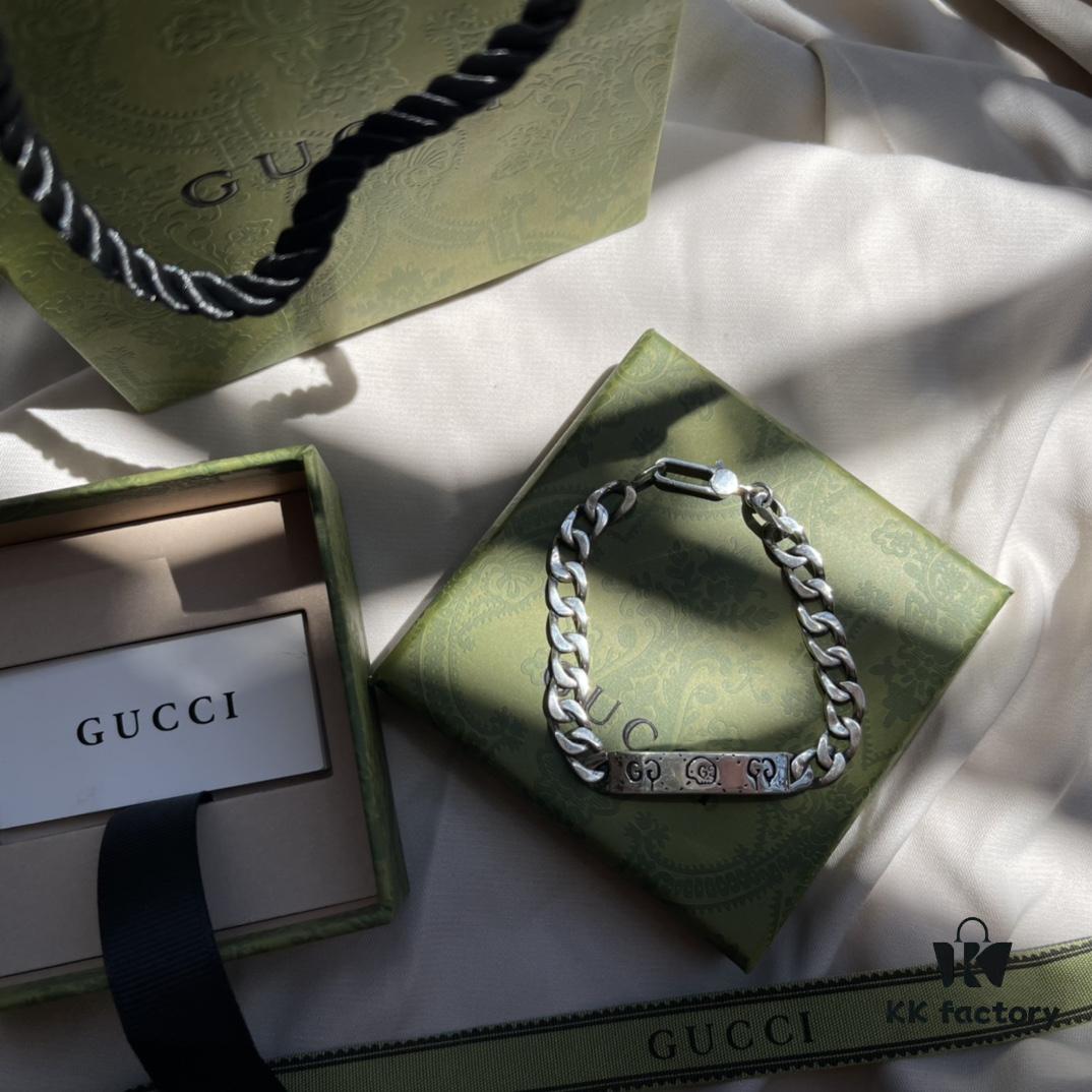 Gucci 925 Sterling Silver Skull Vintage Couple Bracelet