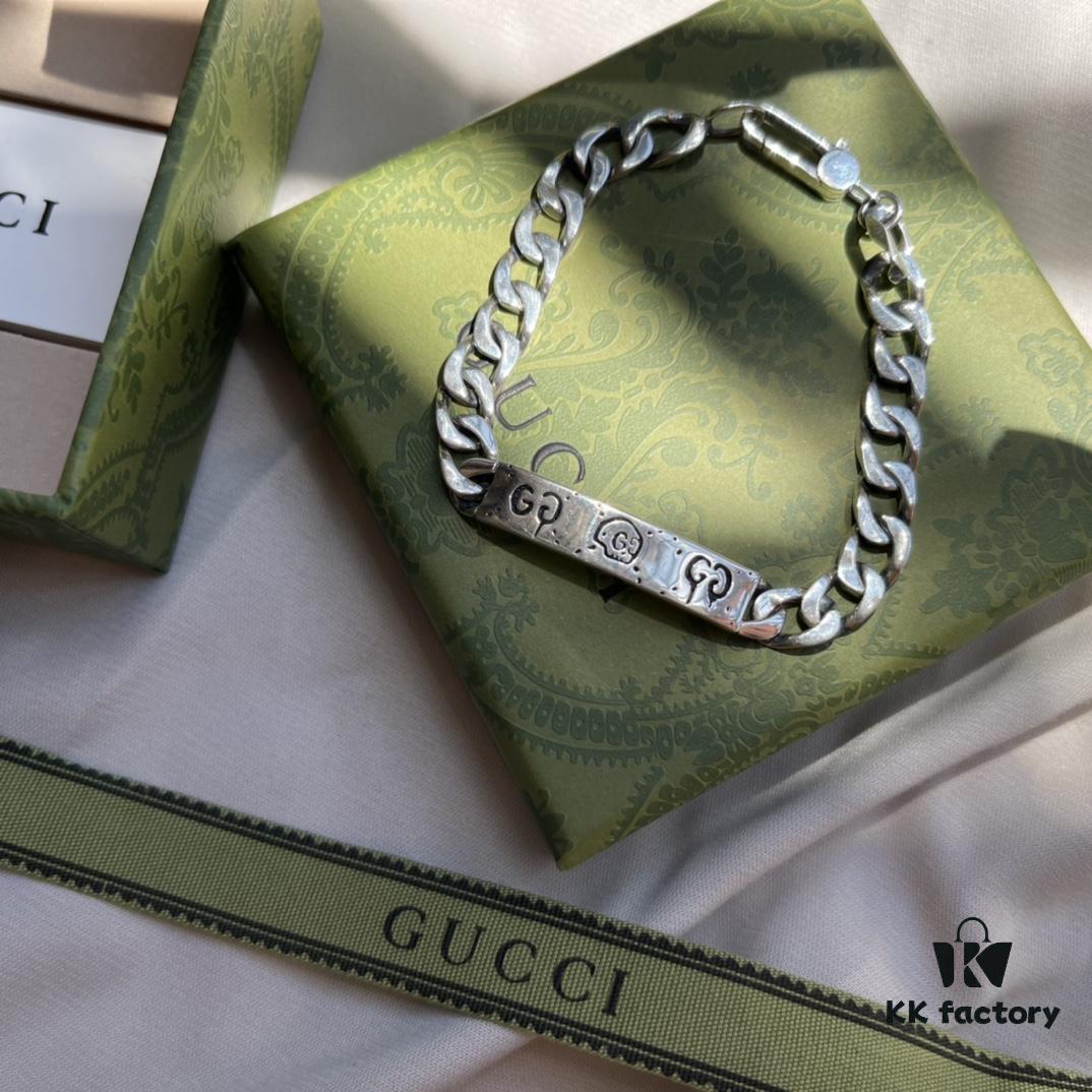 Gucci 925 Sterling Silver Skull Vintage Couple Bracelet