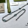 692ff1ad99f2d84055c8d841 Gucci Vintage Enamel G Logo Aged Silver Necklace