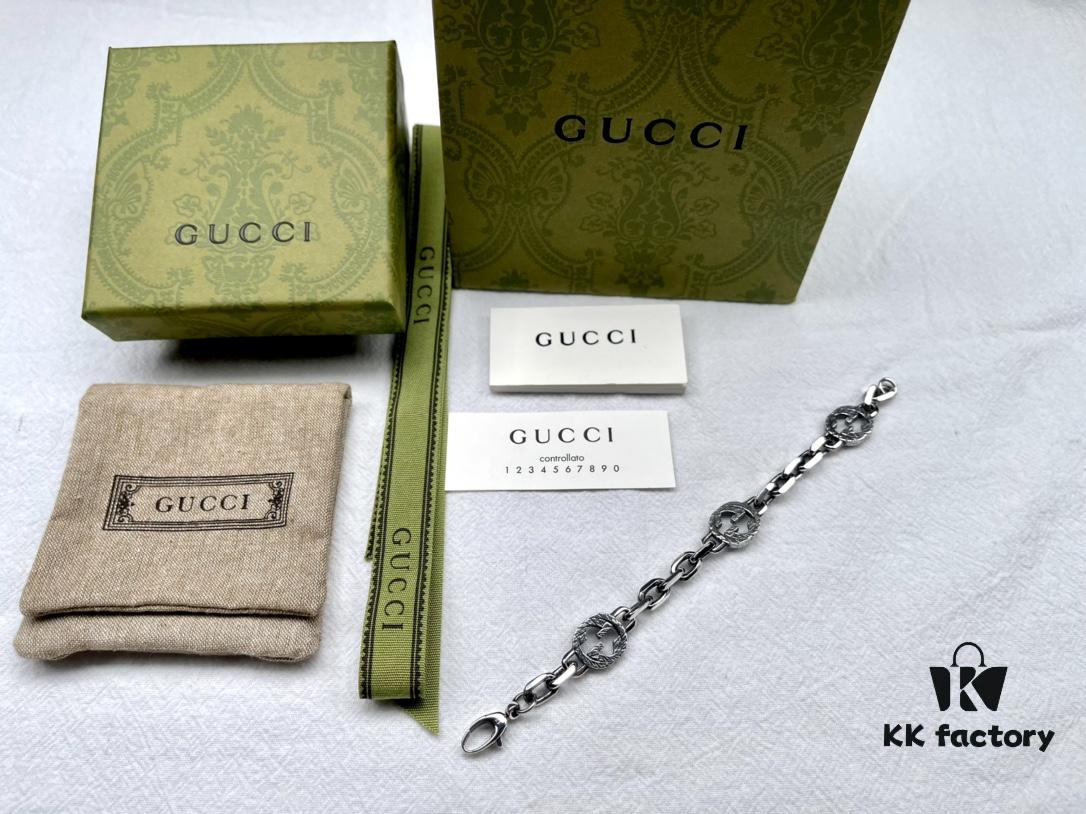 692ff1b199f2d84055c8d84a Gucci Vintage Enamel G Logo Aged Bracelet ✨