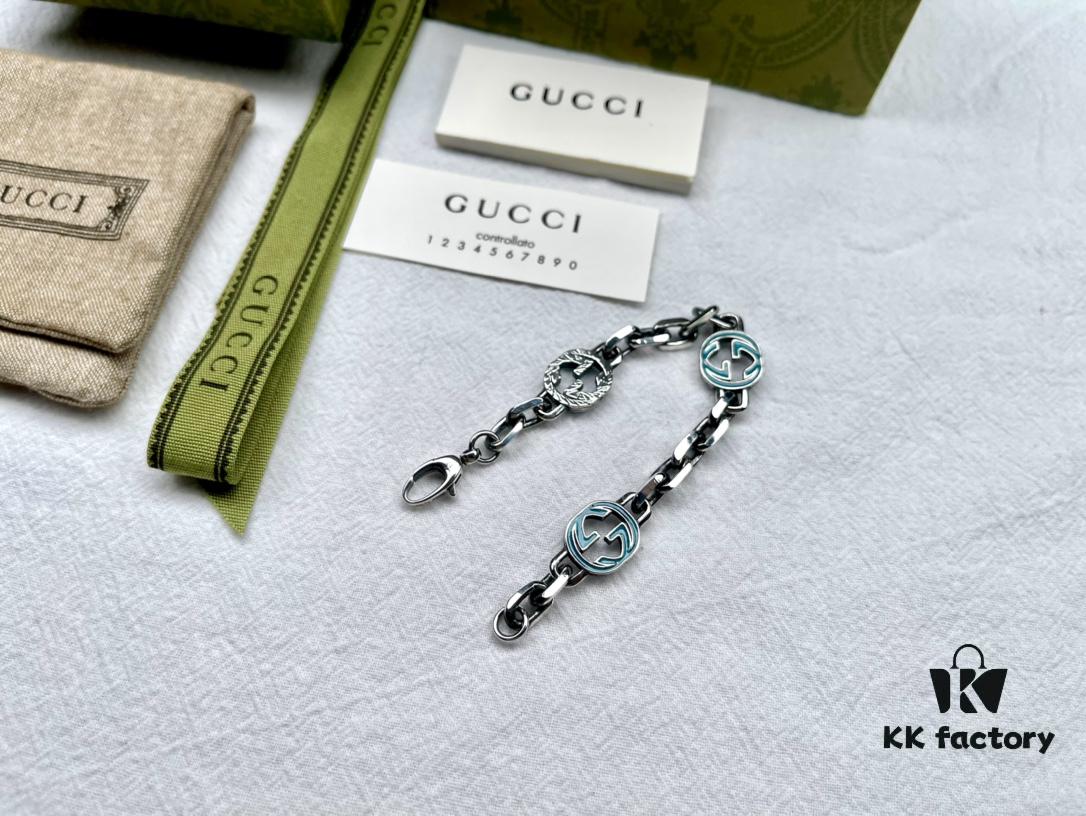 692ff1b199f2d84055c8d84b Gucci Vintage Enamel G Logo Aged Bracelet ✨