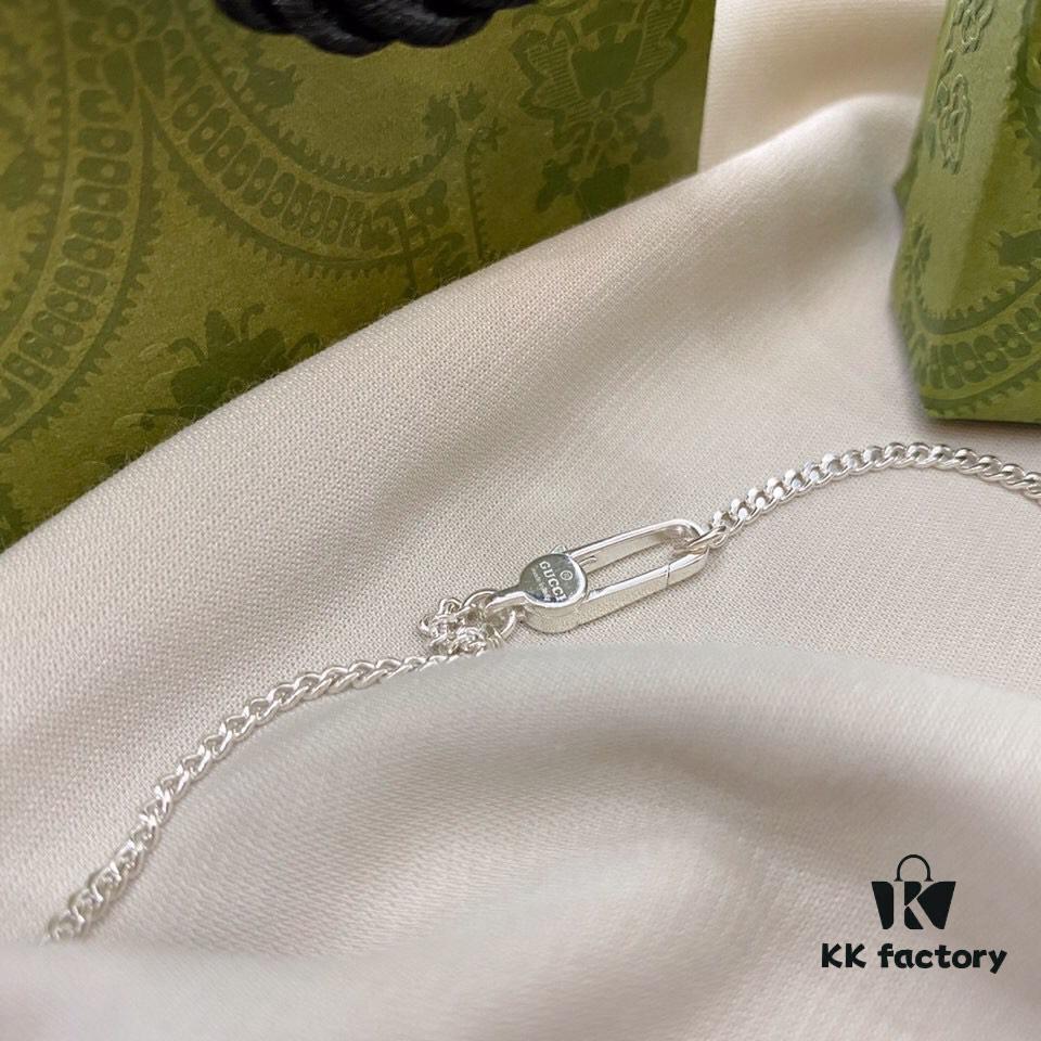 Gucci Gucci 925 Pure Silver Heart Pendant Necklace