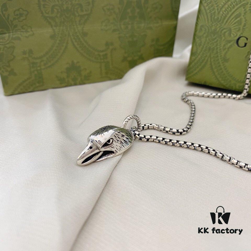 692ff1c399f2d84055c8d871 Gucci 925 Sterling Silver Eagle Head Pendant Fashion Necklace