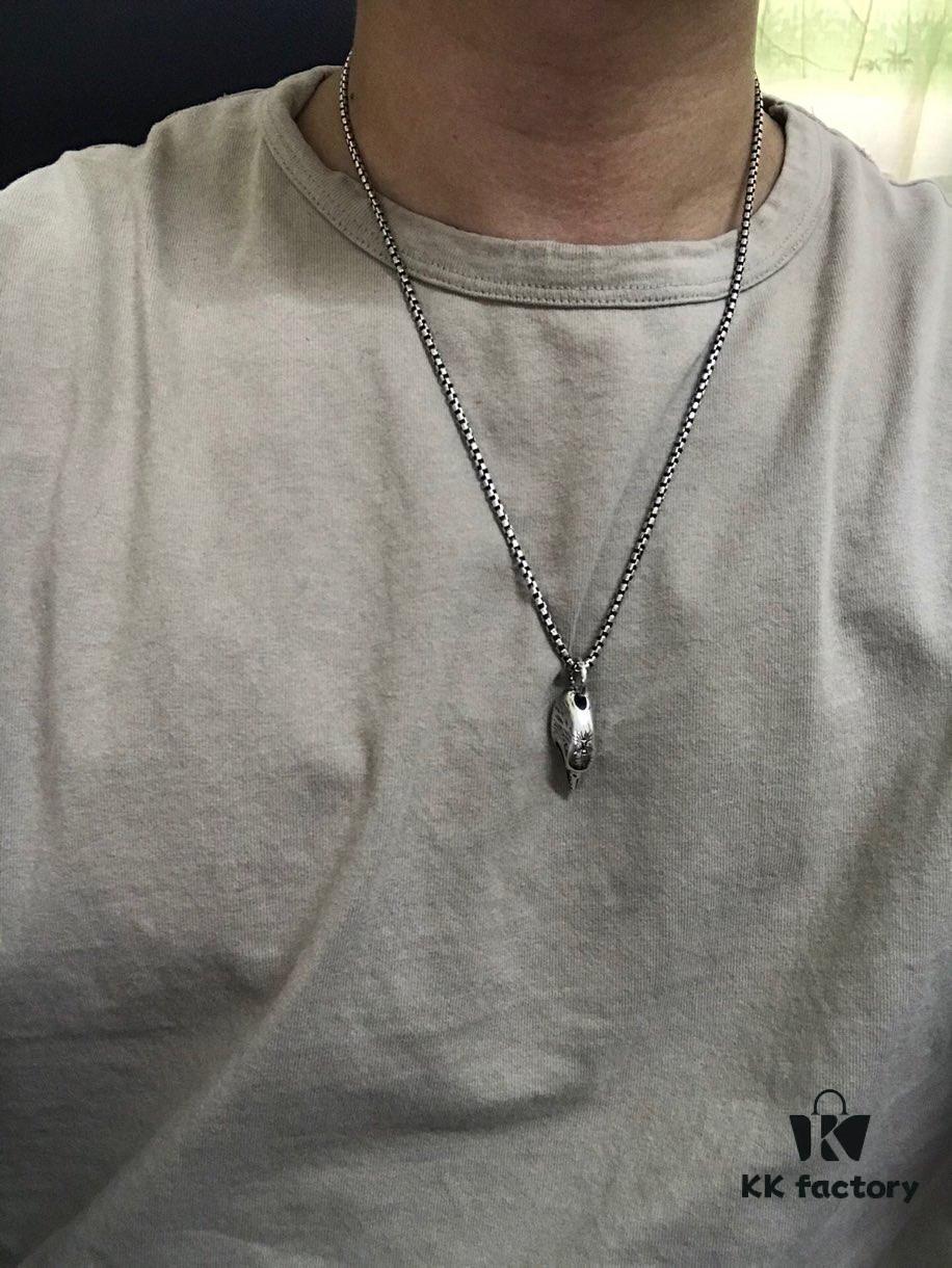 Gucci 925 Sterling Silver Eagle Head Pendant Fashion Necklace