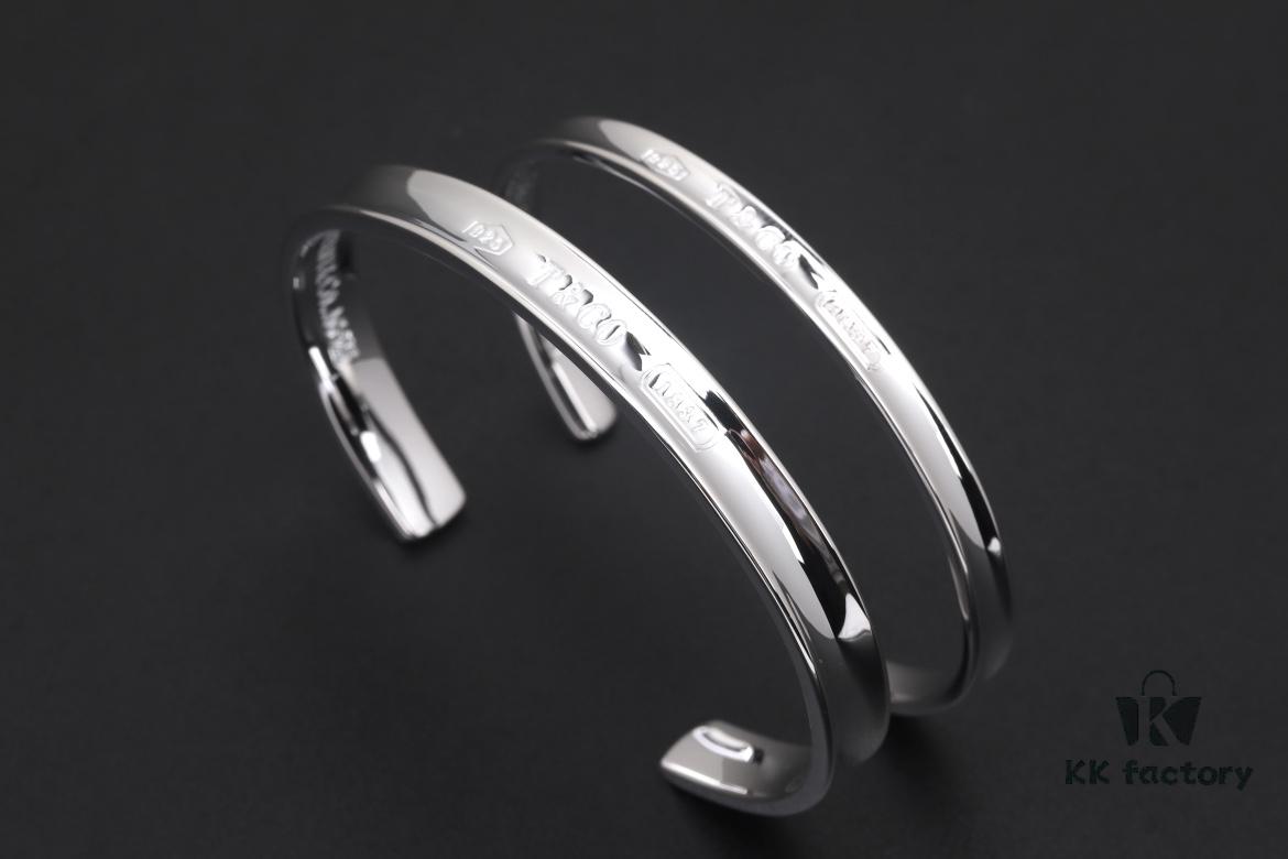 692ff1cd99f2d84055c8d88a Valentine's Gift ❤️ Recommended Tiffany 1837 Series Letter Open Cuff Bracelet