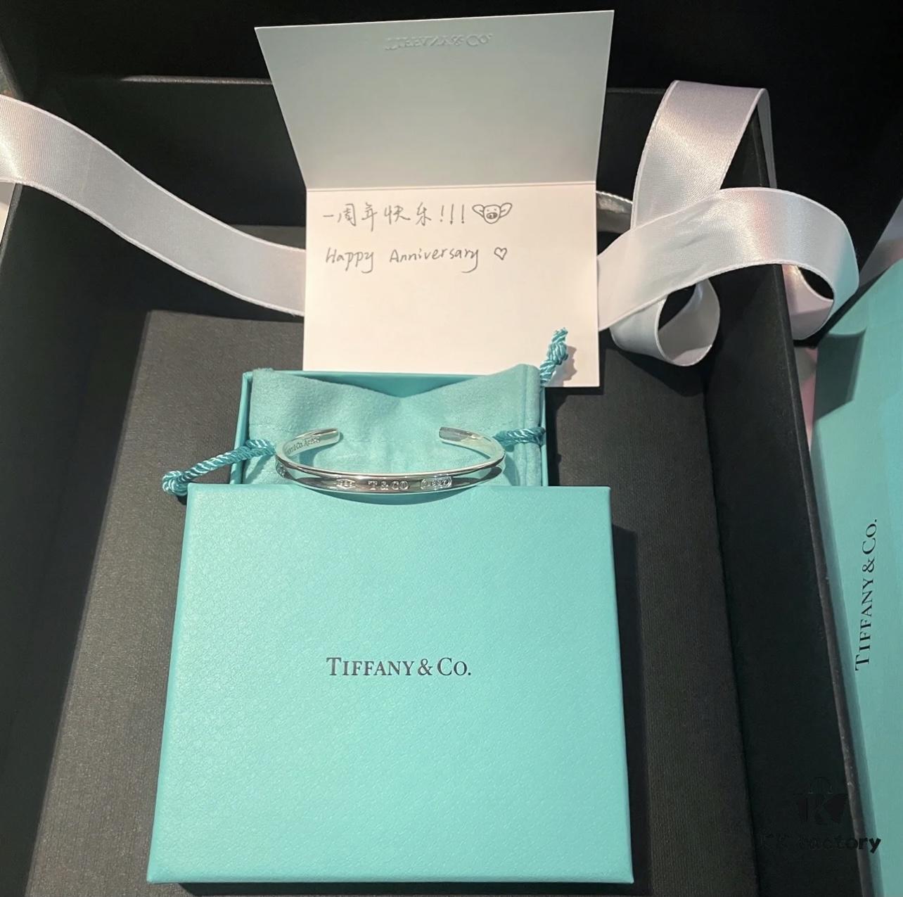 692ff1d099f2d84055c8d891 Valentine's Gift ❤️ Recommended Tiffany 1837 Series Letter Open Cuff Bracelet