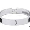 Valentine's Gift ❤️ Couples' Choice ☑️ HERMES | Exclusive SO BLACK Matte Black Knight Bracelet in White Gold