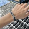 Valentine's Gift ❤️ Couples' Choice ☑️ HERMES | Exclusive SO BLACK Matte Black Knight Bracelet in White Gold
