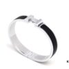 Valentine's Gift ❤️ Couples' Choice ☑️ HERMES | Exclusive SO BLACK Matte Black Knight Bracelet in White Gold