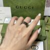692ff1f899f2d84055c8d8d3 GUCCI Overseas Member Gift - Gucci Gold-Trimmed Double G Ceramic Ring