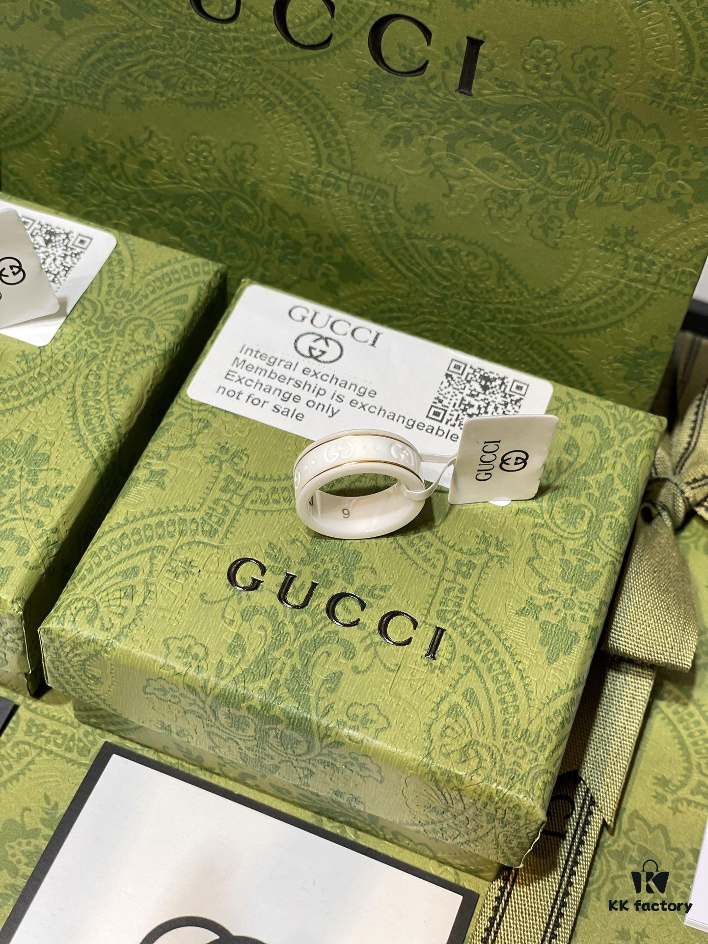 GUCCI Overseas Member Gift - Gucci Double G Ceramic Ring