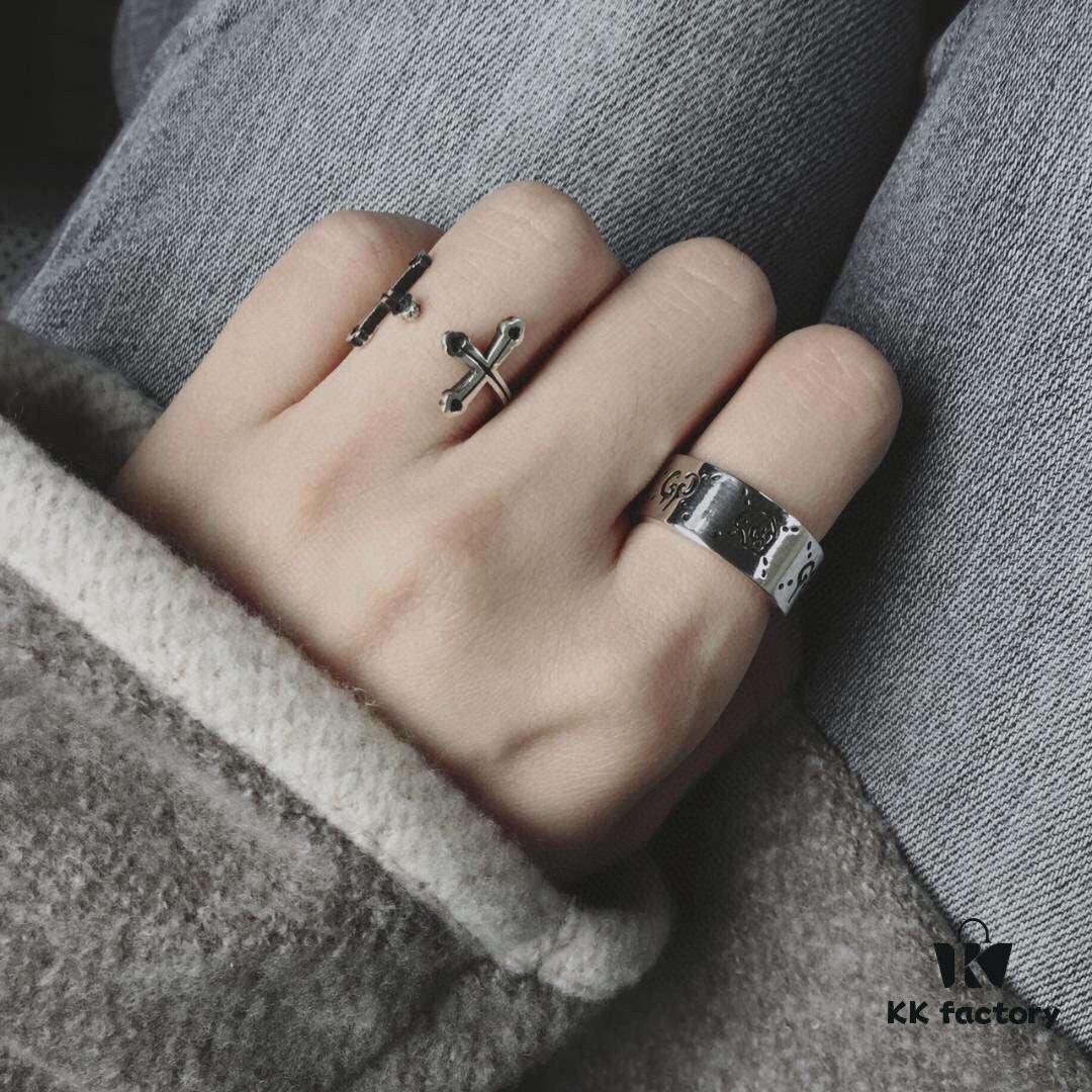Gucci Ghost Sterling Silver Ring 9mm