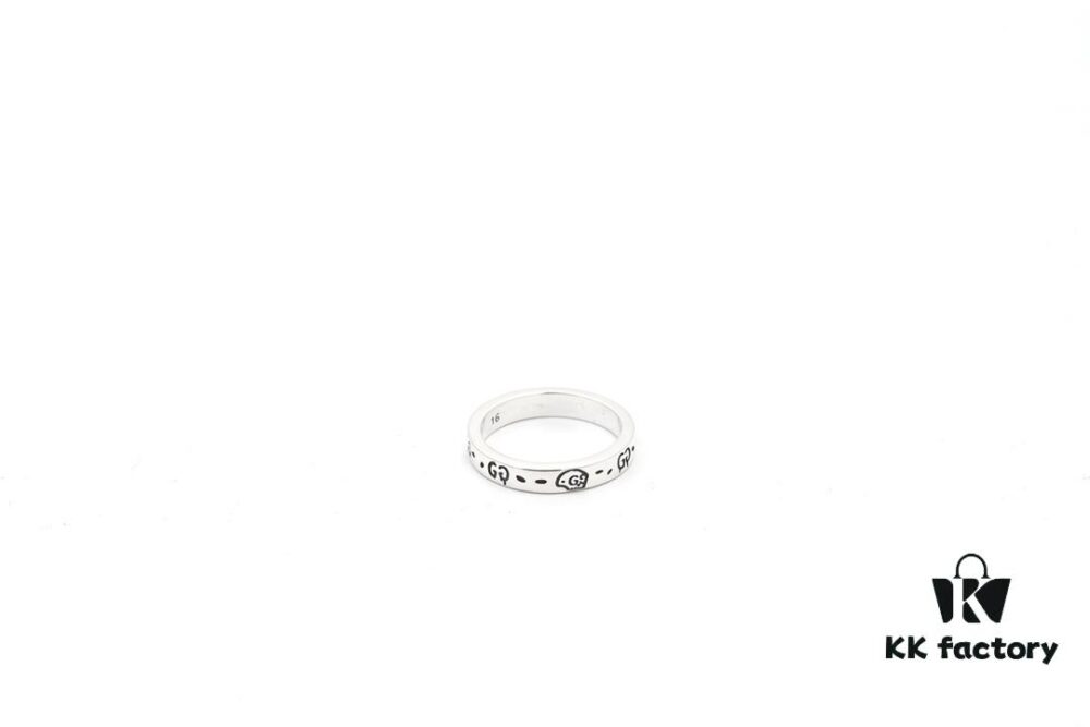Gucci Ghost Sterling Silver Ring 4mm