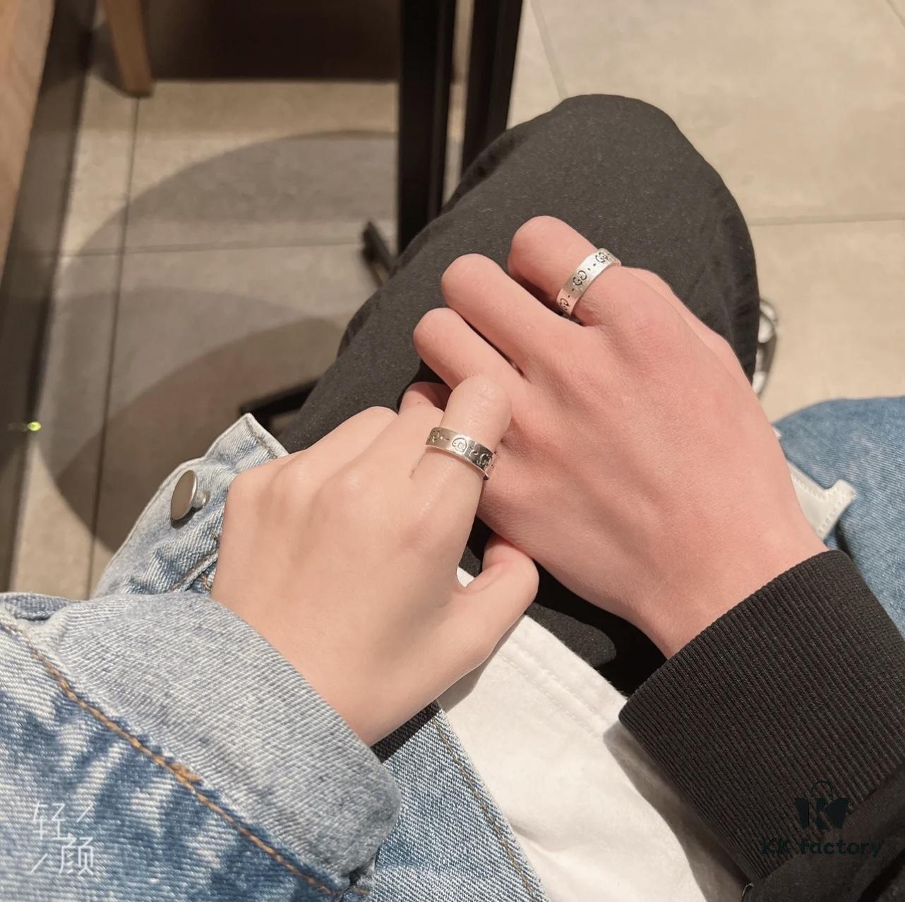 Gucci Ghost Sterling Silver Ring 6mm