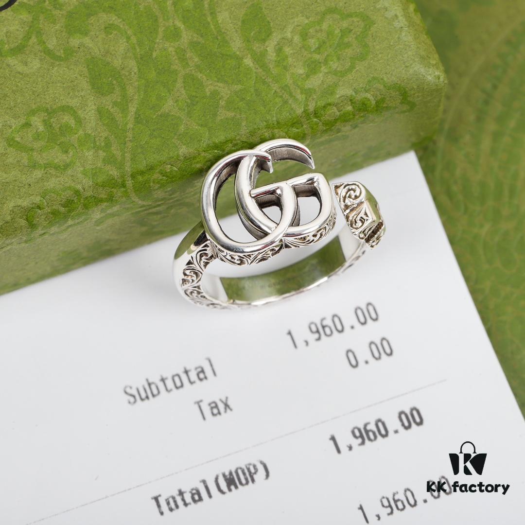 692ff25d99f2d84055c8d93e Must-Have ZP Ring - Gucci Double G Key Design in Sterling Silver