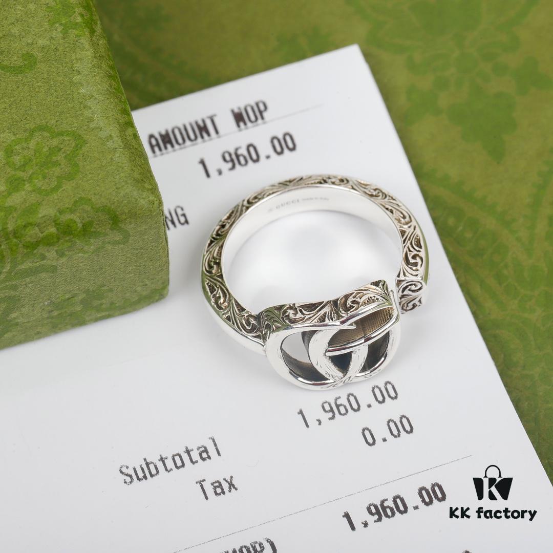 692ff25f99f2d84055c8d940 Must-Have ZP Ring - Gucci Double G Key Design in Sterling Silver