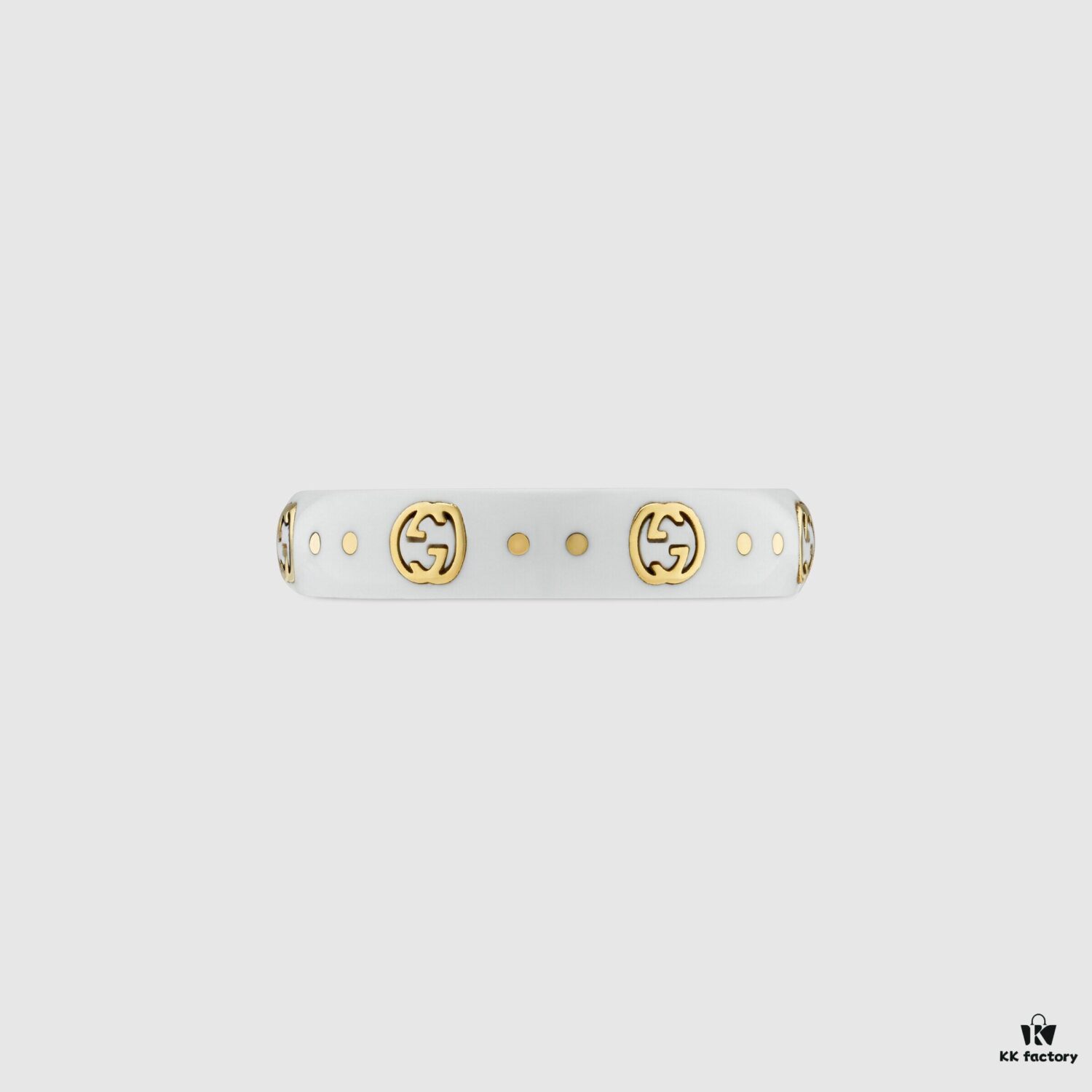 Gucci • Gucci White Icon Interlocking Double G Ring
