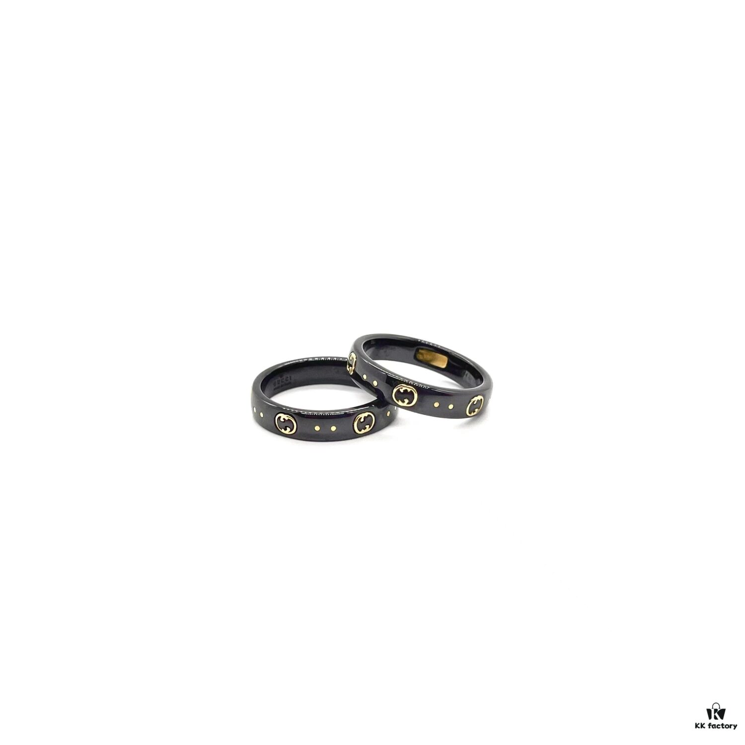 692ff27799f2d84055c8d967 Gucci • Gucci Icon Interlocking Double G Ring, Icon Series, Brand's Signature Pattern, Featuring a Striking Gold Interlocking Double G Logo Creating a Bold Visual Contrast with the White Synthetic Corundum Band