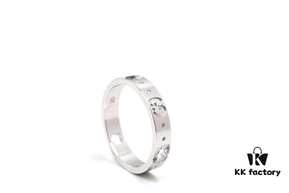 692ff28099f2d84055c8d979 New Arrival: GUCCI Inspired CNC Crafted 925 Sterling Silver White Gold Plated Ring with Openwork Star Design