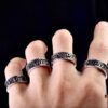692ff28199f2d84055c8d97d Gucci 3D Double G Carved Striped Pattern Ring - Popular Unisex Design for Couples and Friends