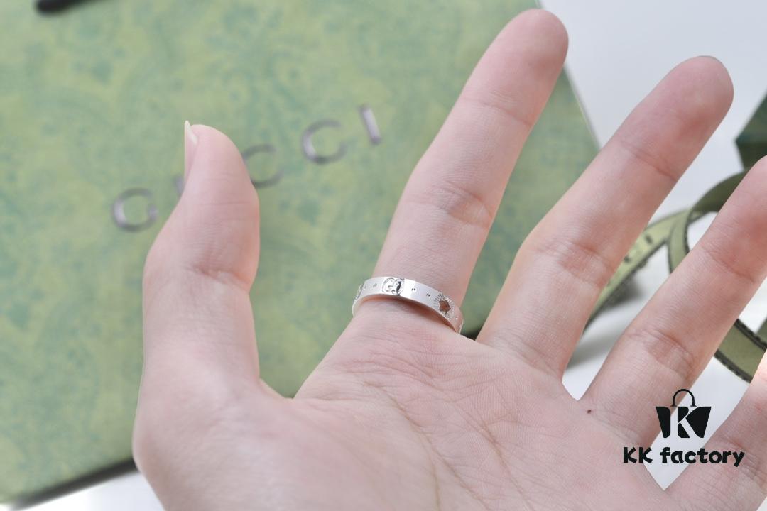 692ff28499f2d84055c8d983 New Arrival: GUCCI Inspired CNC Crafted 925 Sterling Silver White Gold Plated Ring with Openwork Star Design