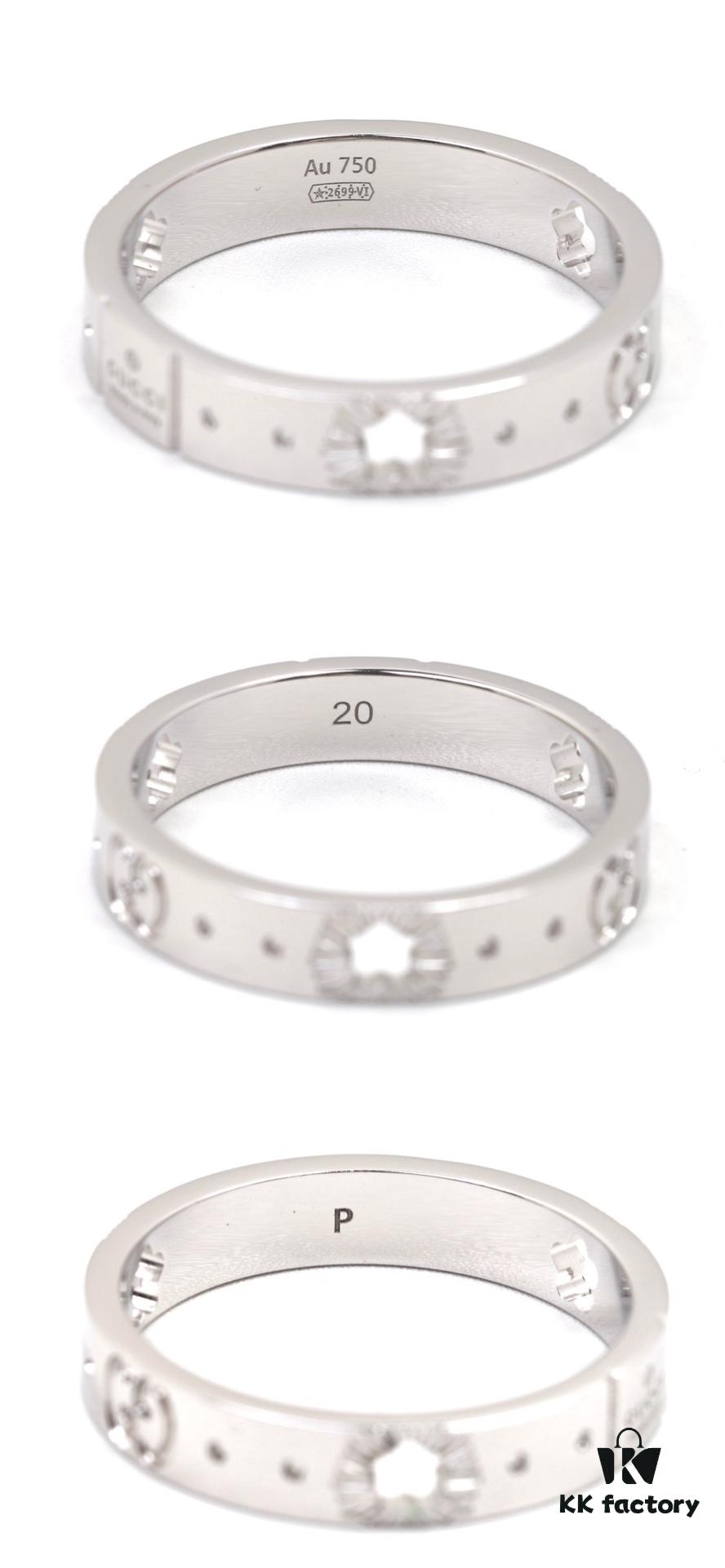 692ff28499f2d84055c8d984 New Arrival: GUCCI Inspired CNC Crafted 925 Sterling Silver White Gold Plated Ring with Openwork Star Design